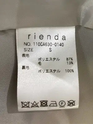 rienda/リエンダ/ステンカラーコート/ジャケット/アウター/ベージュ/S