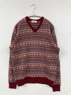 BACK NUMBER/バックナンバー/ニット/セーター/トップス/レッド/MEDIUM