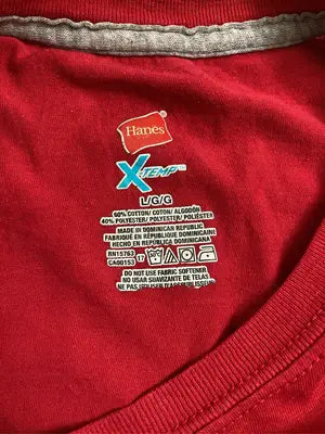Hanes/ヘインズ/Tシャツ/カットソー/トップス/レッド/L