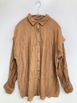 RETRO GIRL/レトロガール/シャツ/ブラウス/トップス/ブラウン/F