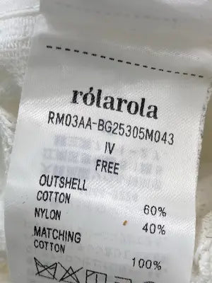 rolarola/バックパック/リュック/バッグ/ホワイト/FREE