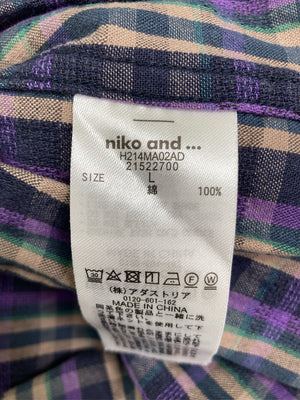 niko and .../ニコアンド/シャツ/ブラウス/トップス/パープル/L