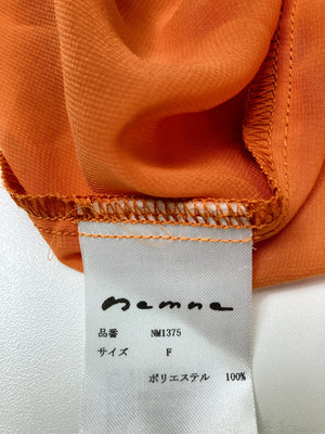 nemne/ネンネ/シャツ/ブラウス/トップス/オレンジ/F