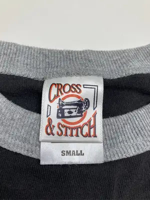 CROSS & STITCH/Tシャツ/カットソー/トップス/ブラック/SMALL