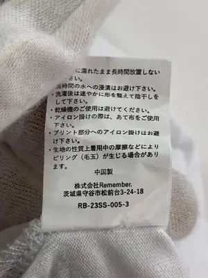 REMEMBER?/Tシャツ/カットソー/トップス/ホワイト/L