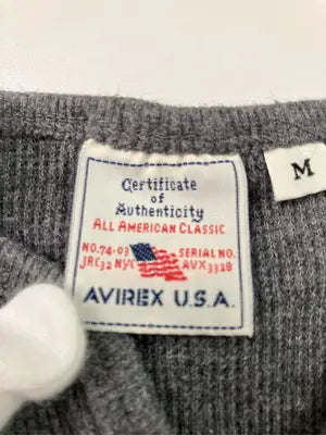 AVIREX/アヴィレックス/Tシャツ/カットソー/トップス/グレー/M