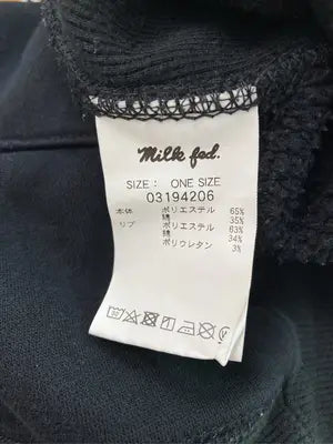 MILK FED./ミルクフェド/パーカー/トップス/ブラック/ONE SIZE