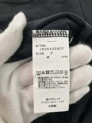 JEANASIS/ジーナシス/Tシャツ/カットソー/トップス/ブラック/F
