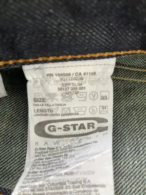 G-STAR RAW/ジースターロゥ/デニムパンツ/パンツ/ネイビー/33 34