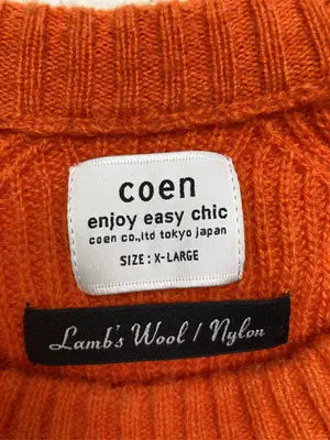 coen/コーエン/ニット/セーター/トップス/オレンジ/X-LARGE