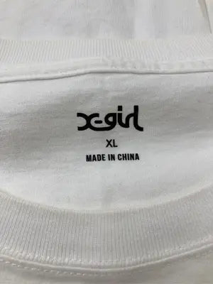 X-GIRL/エックスガール/Tシャツ/カットソー/トップス/ホワイト/XL