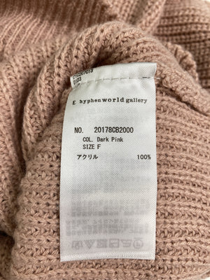 E hyphen world gallery peace/イーハイフンワールドギャラリーピース/ニット/セーター/トップス/ピンク/F