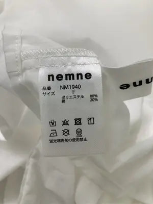 nemne/ネンネ/シャツ/ブラウス/トップス/ホワイト/F