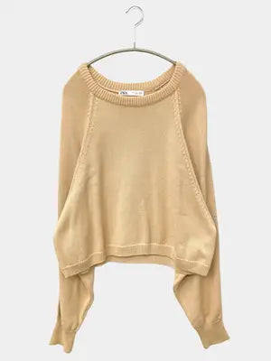 ZARA/ザラ/ニット/セーター/トップス/ベージュ/USA L