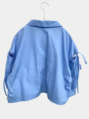 SPRAY PREMIUM/スプレイプレミアム/シャツ/ブラウス/トップス/スカイブルー/F