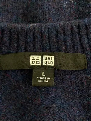 UNIQLO/ユニクロ/ニット/セーター/トップス/ネイビー/L