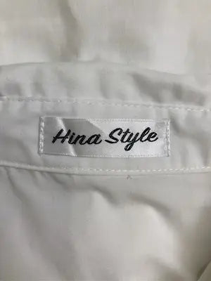 Hina Style/シャツ/ブラウス/トップス/ホワイト/LL