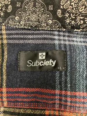 Subciety/サブサエティ/シャツ/ブラウス/トップス/ネイビー/L