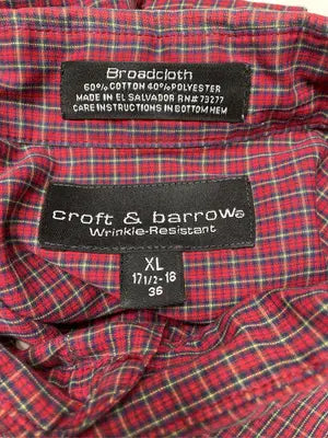 croft&barrow/クラフトアンドバロー/シャツ/ブラウス/トップス/レッド/XL
