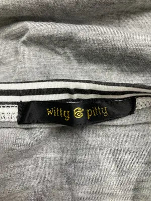 witty pitty/Tシャツ/カットソー/トップス/グレー/M