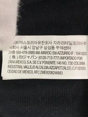 ZARA/ザラ/Tシャツ/カットソー/トップス/ブラック/USA L