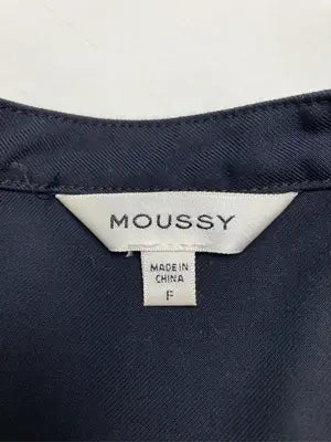 MOUSSY/マウジー/ノーカラーコート/ジャケット/アウター/ブラック/F
