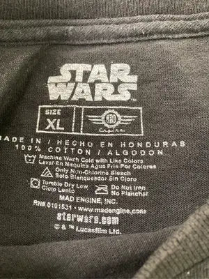 STARWARS/スターウォーズ/Tシャツ/カットソー/トップス/ブラック/XL