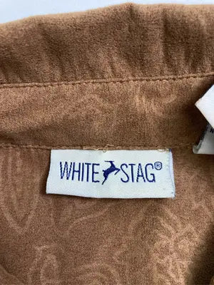 WHITE STAG/ホワイトスタッグ/シャツ/ブラウス/トップス/ブラウン/M