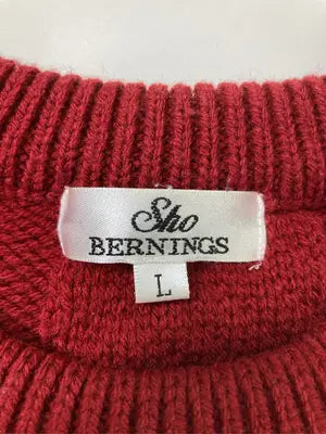 bernings-sho/ニット/セーター/トップス/レッド/L