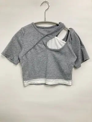 Tシャツ/カットソー/トップス/グレー