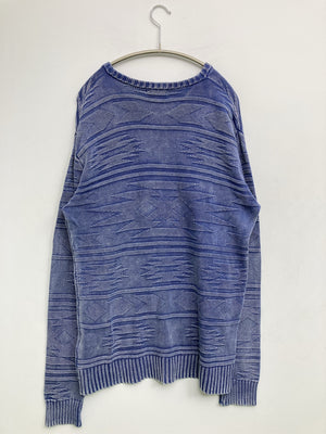 NAVY/ネイビー/ニット/セーター/トップス/ブルー/XL