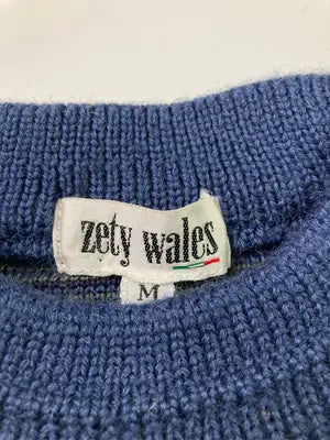 zety wales/ニット/セーター/トップス/ブルー/M