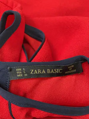ZARA BASIC/ザラベーシック/ワンピース/ワンピース/ドレス/レッド/L