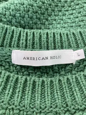 AMERICAN HOLIC/アメリカンホリック/ニット/セーター/トップス/グリーン/L