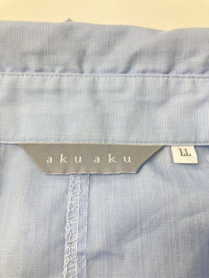 aku aku/シャツ/ブラウス/トップス/スカイブルー/LL