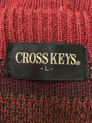 CROSS KEYS/ニット/セーター/トップス/レッド/L