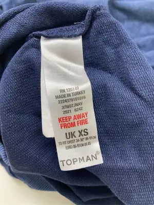 TOPMAN/スウェット/トップス/ブルー/UK XS