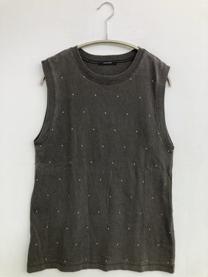 JEANASIS/ジーナシス/ノースリーブ/トップス/グレー/F