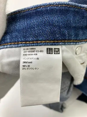 UNIQLO JEANS/ユニクロジーンズ/デニムパンツ/パンツ/ネイビー/24(61cm)