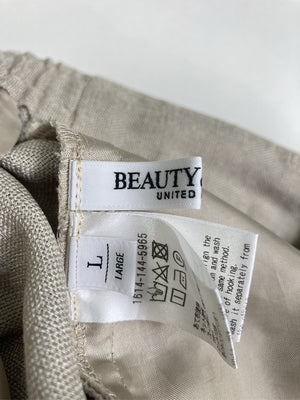 BEAUTY&YOUTH/ビューティーアンドユース/スラックス/パンツ/ベージュ/L