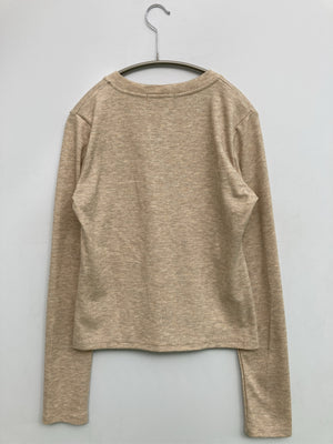 YRZS/Tシャツ/カットソー/トップス/ベージュ/L