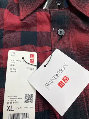 UNIQLO JW Anderson/ユニクロジェイダブリューアンダーソン/シャツ/ブラウス/トップス/レッド/XL