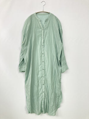 ITEMS/アイテムズ/シャツワンピース/ワンピース/ドレス/ライトグリーン/Free