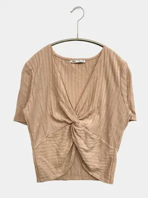 ZARA/ザラ/Tシャツ/カットソー/トップス/ベージュ/M
