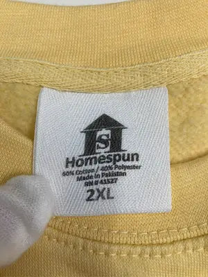 homspun/ホームスパン/スウェット/トップス/イエロー/2XL