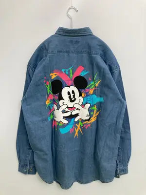 Disney/ディズニー/シャツ/ブラウス/トップス/ブルー/L