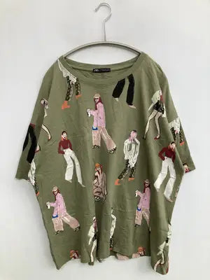 ZARA/ザラ/Tシャツ/カットソー/トップス/カーキ/USA XL