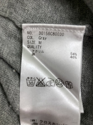 ニット/セーター/トップス/グレー/M