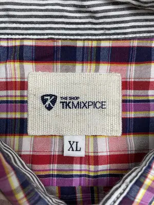 TK MIXPICE/ティーケーミクスパイス/シャツ/ブラウス/トップス/レッド/XL