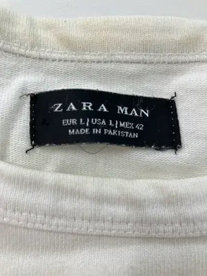 ZARA MAN/ザラマン/Tシャツ/カットソー/トップス/アイボリー/USA L